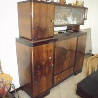Mobile Buffet vintage in vero legno lavorato a man