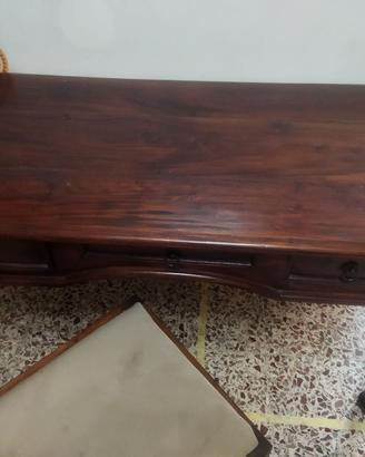 Scrittoio in legno+sedia