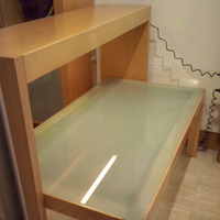 Coppia di espositori in faggio