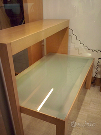 Coppia di espositori in faggio