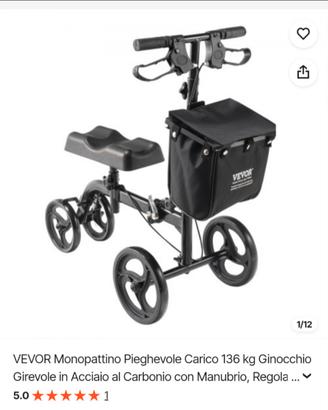 Deambulatore monopattino per ginocchio