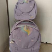 valigia e zainetto unicorno 