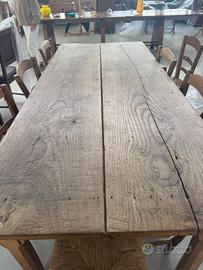 TAVOLO LEGNO CON 8 SEDIE