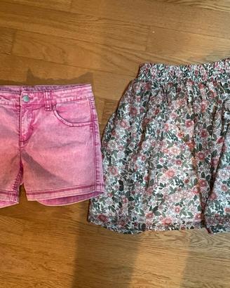 pantalone corto e gonna babina 10-12 anni