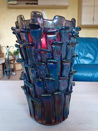 vaso Ritagli  Blu/rosso di  Bianconi per Venini 