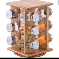 Porta spezie design rotante in legno