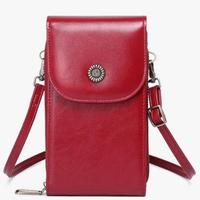 Borsa tracolla per cellulare simil pelle rossa