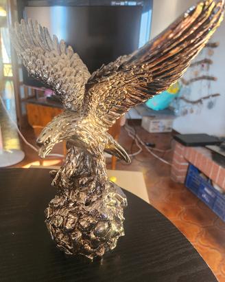 Statua Aquila laminata argento