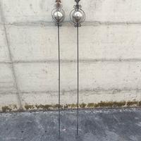 Coppia di Terminali da Giardino con "Gazing Balls"