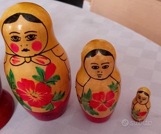 Matrioska russa. 4. legno naturale. 
