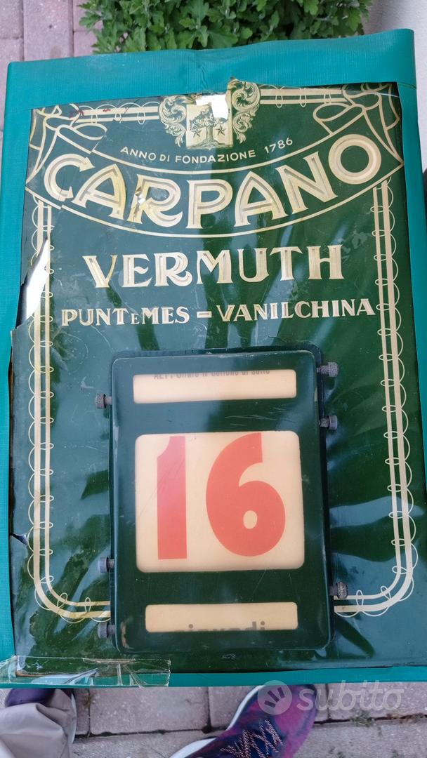 Calendario perpetuo , vermuth Carpano, vintage - Collezionismo In vendita a  Padova