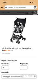 Passeggino pockit+ all con parapioggia