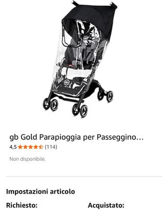 Passeggino pockit+ all con parapioggia