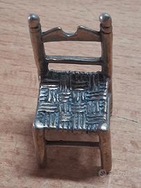 miniatura sedia argento 800
