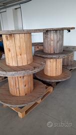 Bobine in legno usate – ideali per tavoli, arredo