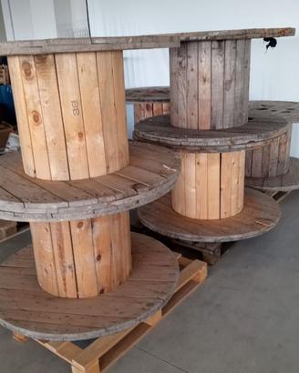 Bobine in legno usate – ideali per tavoli, arredo