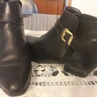 Tronchetti pelle nera n.36