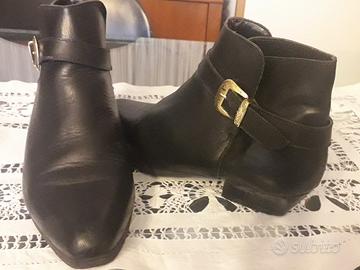 Tronchetti pelle nera n.36