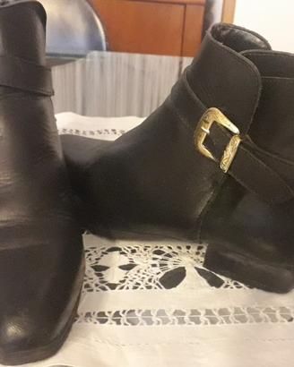 Tronchetti pelle nera n.36