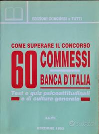 Libro concorso 60 COMMESSI BANCA’D ITALIA