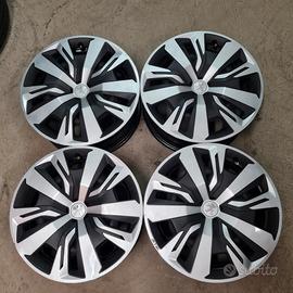 4 cerchi ferro peugeot 208 2008 r16 ft6006
