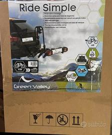 Portabici posteriore gancio traino usato una sola