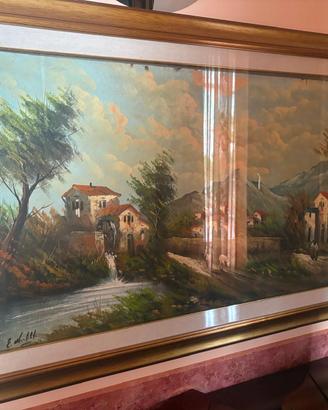 Quadro di antiquariato con cornice dorata