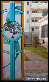 vetrate artistiche porta finestra muro divisorio 