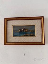 Casolare - quadro - Giuseppe Rigon firmato