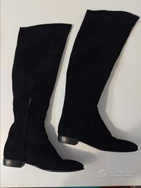 stivali camoscio nero 37