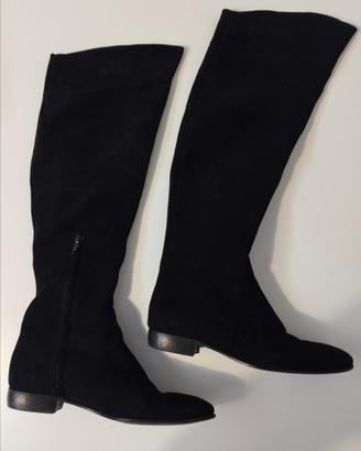 stivali camoscio nero 37