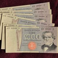 Banconote 1000 lire Verdi non circolate