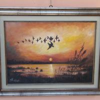 Quadri caccia dipinti a mano in stock