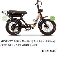 Bicicletta elettrica argento