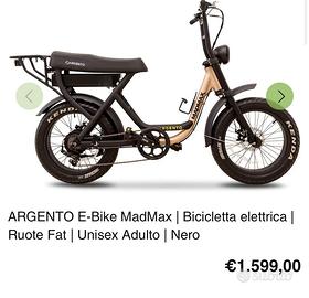 Bicicletta elettrica argento