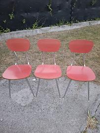 3 SEDIE VINTALE IN FORMICA ANNI 60/70