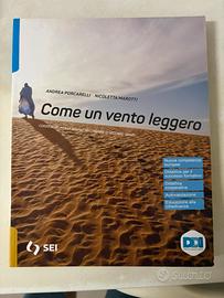 Libro scolastico titolo Come un vento leggero