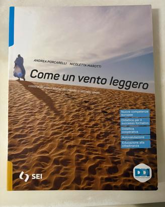 Libro scolastico titolo Come un vento leggero