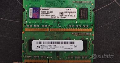 4GB RAM SO-DIMM DDR3 2x2GB