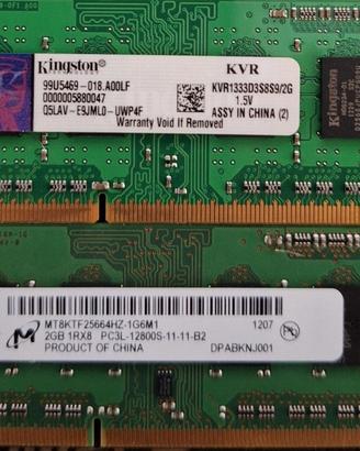 4GB RAM SO-DIMM DDR3 2x2GB