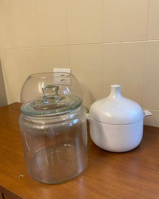 Set di 3 oggetti da cucina: vaso, zuppiera e barot