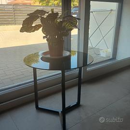 tavolino design vetro nero