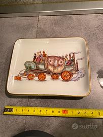 Piattino in Porcellana inglese Carrozza a vapore