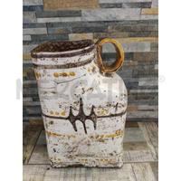 VASO GRANDE DA TERRA IN TERRACOTTA SMALTATA INTERN