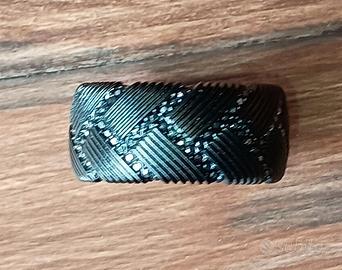 Anello Swarovski da uomo Caesar Jet Hem Cristalli