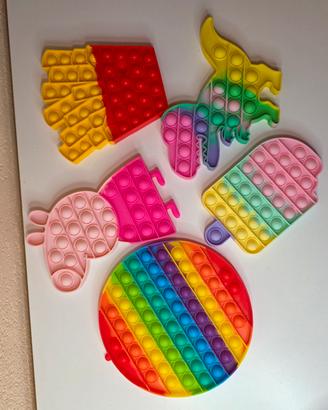 PopIt – Lotto 5 Modelli  Gioco Antistress Colorati