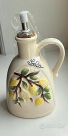 Oliera in ceramica con decoro limoni