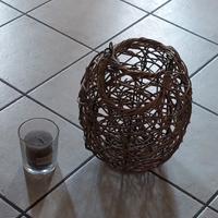 Lanterna in Rattan H 32 cm