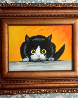 Quadro con gattino nero 