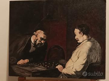 Giocatori di dama Bertozzi Pittore, Rimini